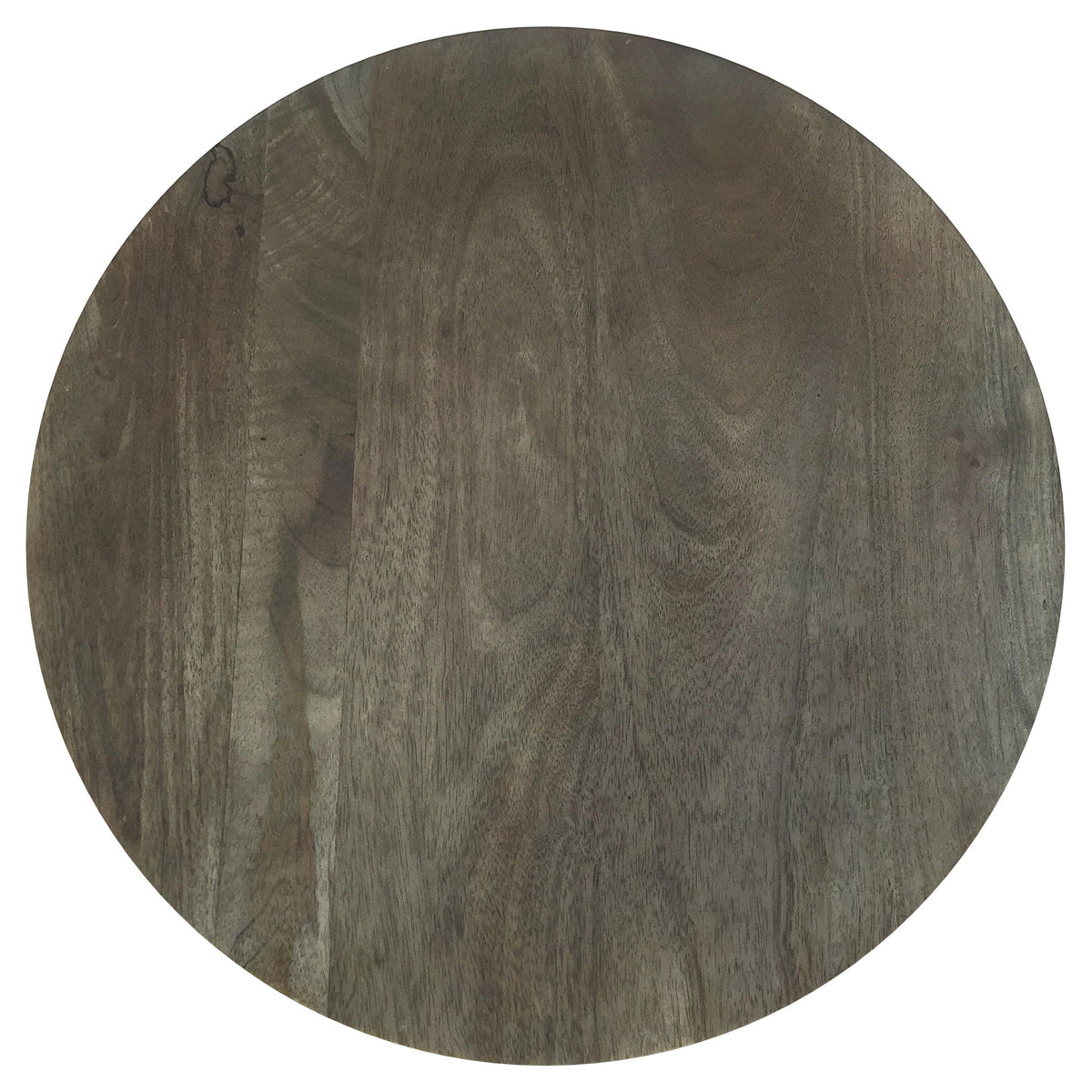 Kinkaid Round Solid Mango Wood Coffee & End Table - Thick Slab Legs in Dark Brown – view 14
