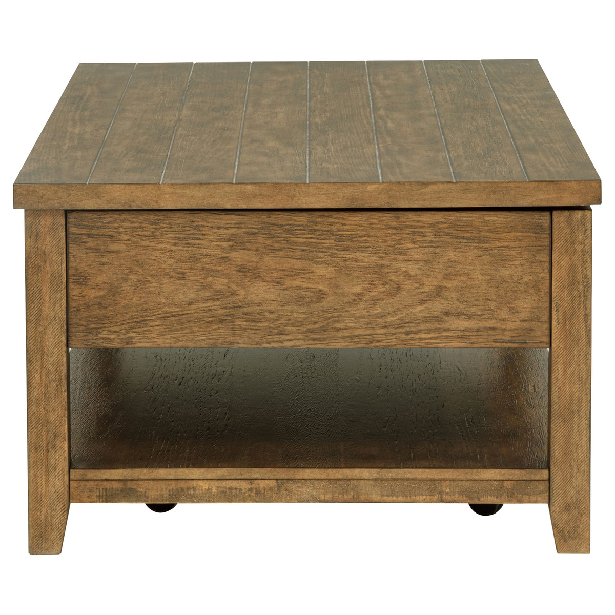 Payne 48" Lift-Top Coffee Table on Casters - Distressed Brown with Hidden Storage & Lower Shelf – view 7
