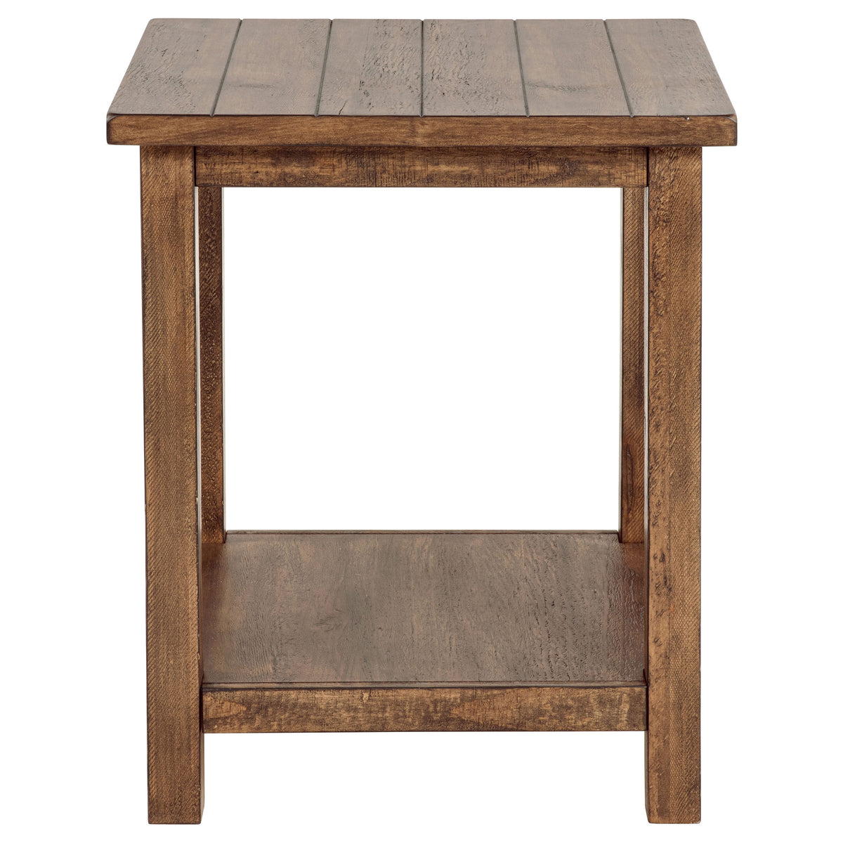Payne Farmhouse Coffee, End & Console Tables with Shelf - Distressed Brown Pine – view 18
