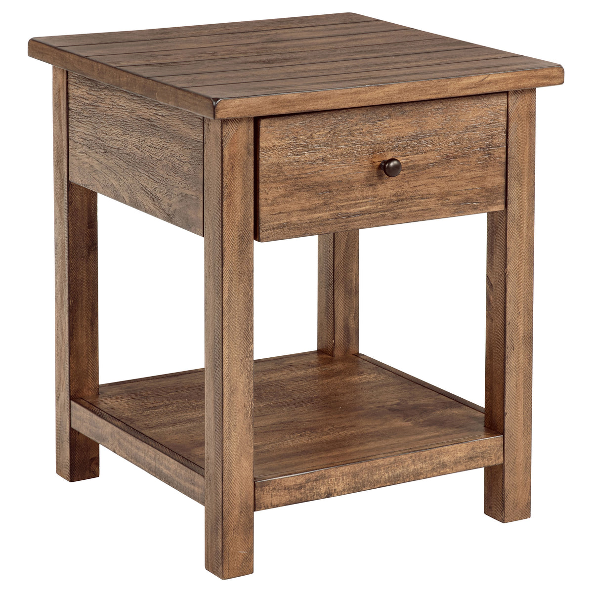 Payne Farmhouse Coffee, End & Console Tables with Shelf - 1-Drawer End Table
