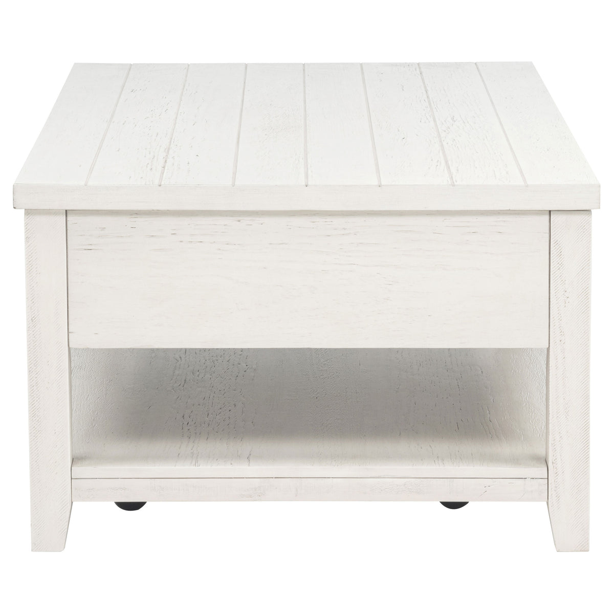 Payne 48" Lift-Top Coffee Table with Storage & Casters - Coastal Distressed White Pine – view 7