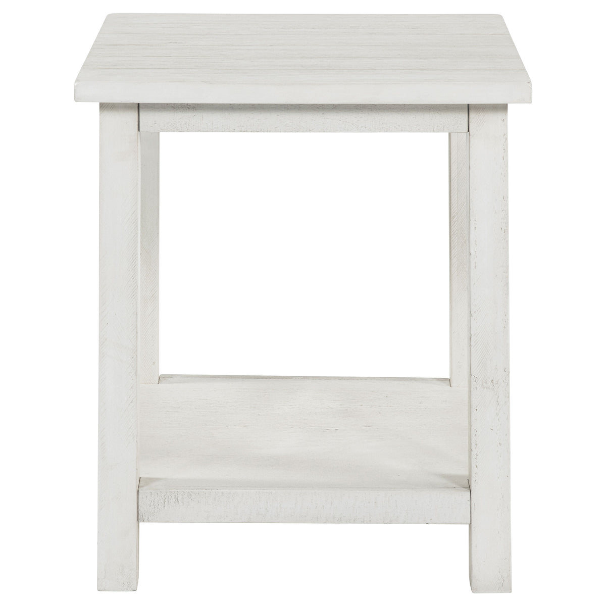 Payne Coffee Table, End Tables & Console - Farmhouse Distressed White with Lower Shelves – view 17