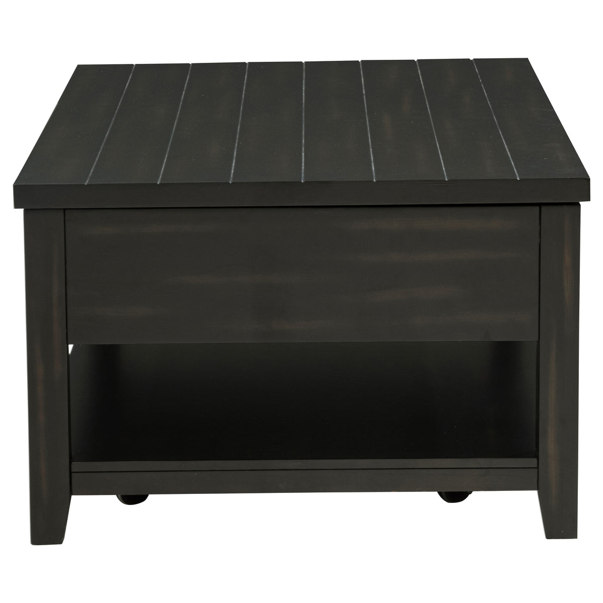 Payne 48" Lift-Top Coffee Table on Casters - Hidden Storage & Lower Shelf in Distressed Java – view 7