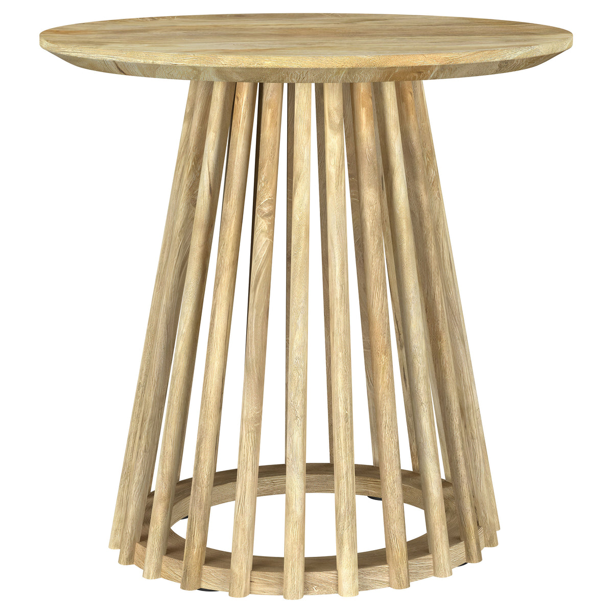 Touhy Round Solid Mango Wood Coffee & End Table - Rustic Natural Mango Finish – view 18
