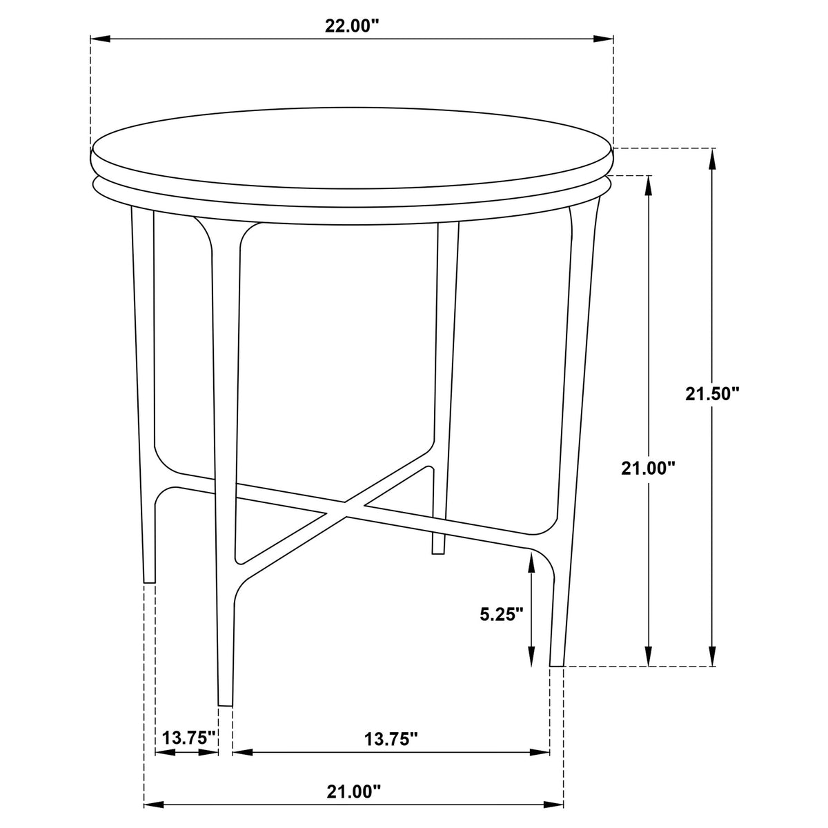 Hermas Round Genuine Marble Coffee & End Table Sets - White Marble Tops on Textured Black Metal – view 17