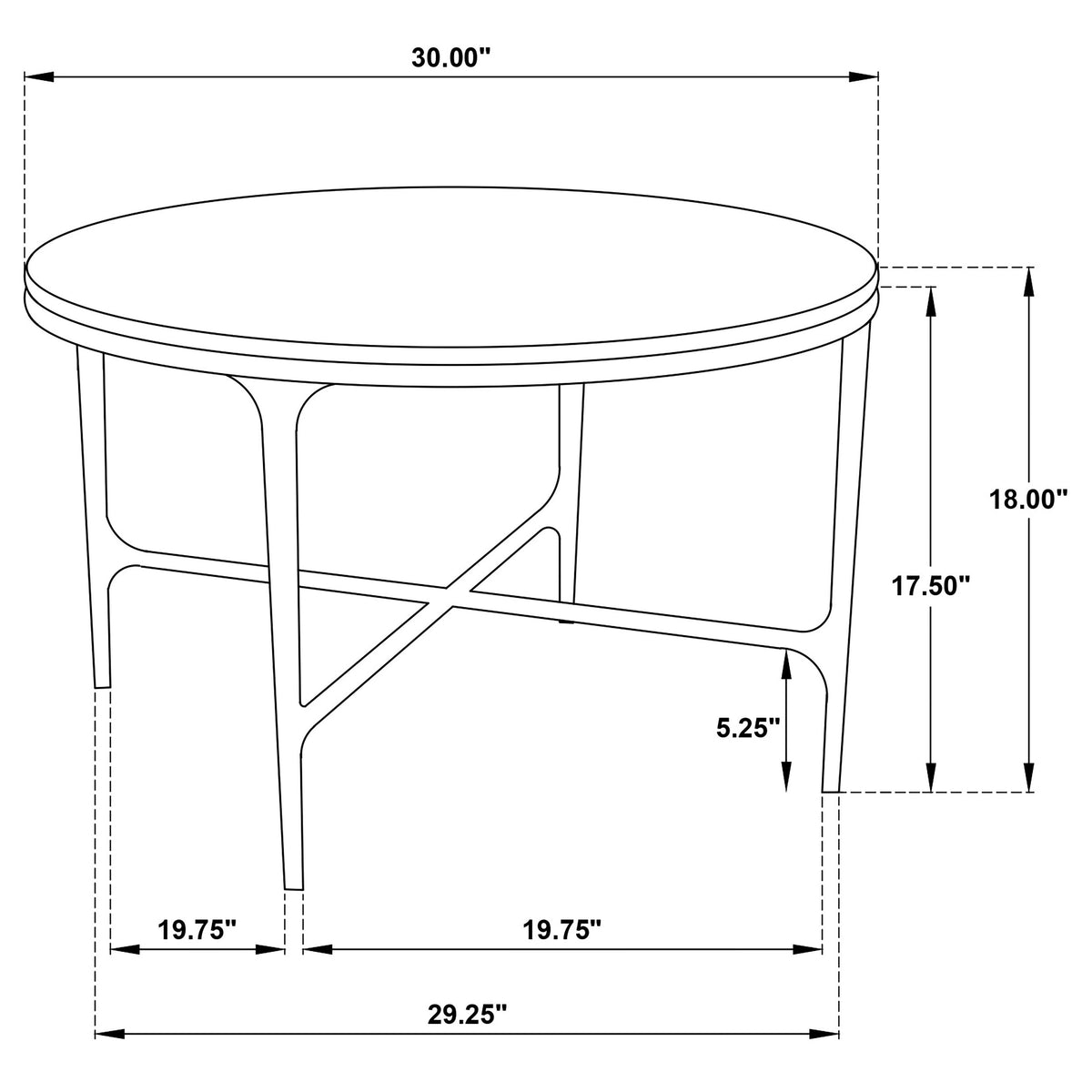 Hermas Round Genuine Marble Coffee & End Table Sets - White Marble Tops on Textured Black Metal – view 10