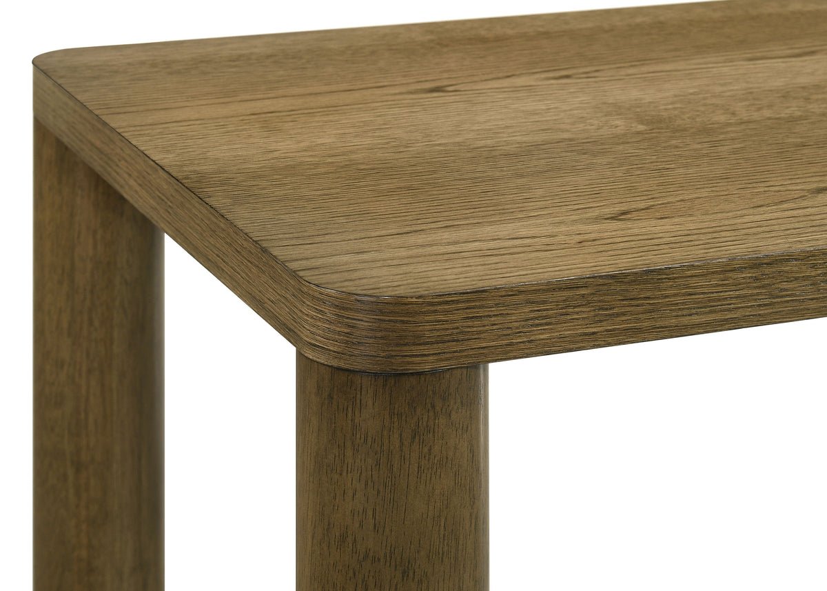 Castlewood Coffee Table & End Table Sets - Rounded Corners & Cylindrical Legs in Brown Oak – view 17