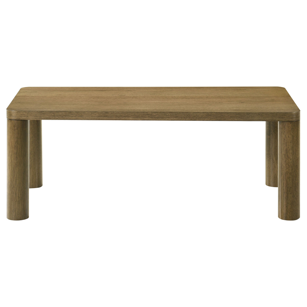 Castlewood Coffee Table & End Table Sets - Rounded Corners & Cylindrical Legs in Brown Oak – view 7