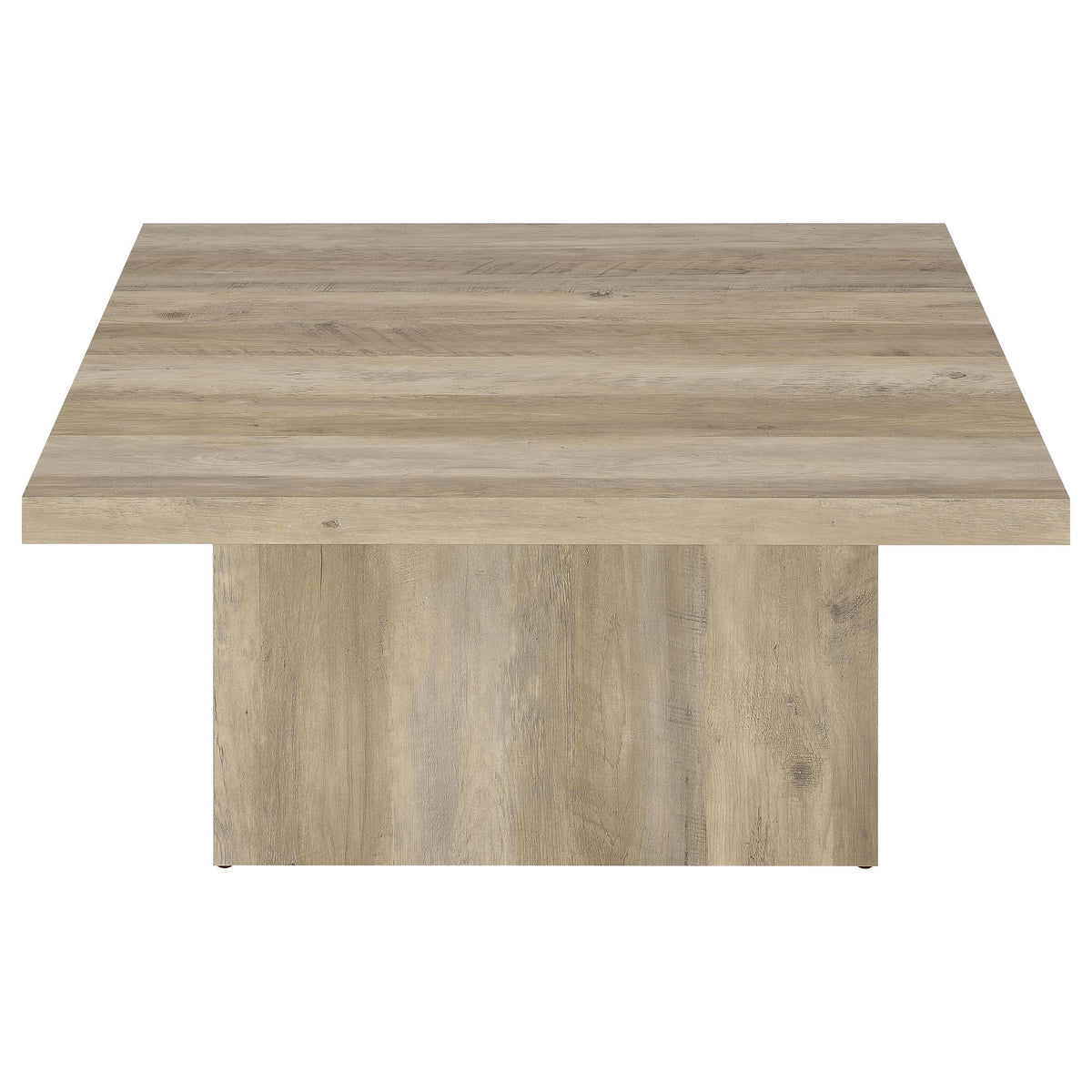 Devar Square Plinth Coffee & End Tables - Rustic Distressed Pine Finish – view 7