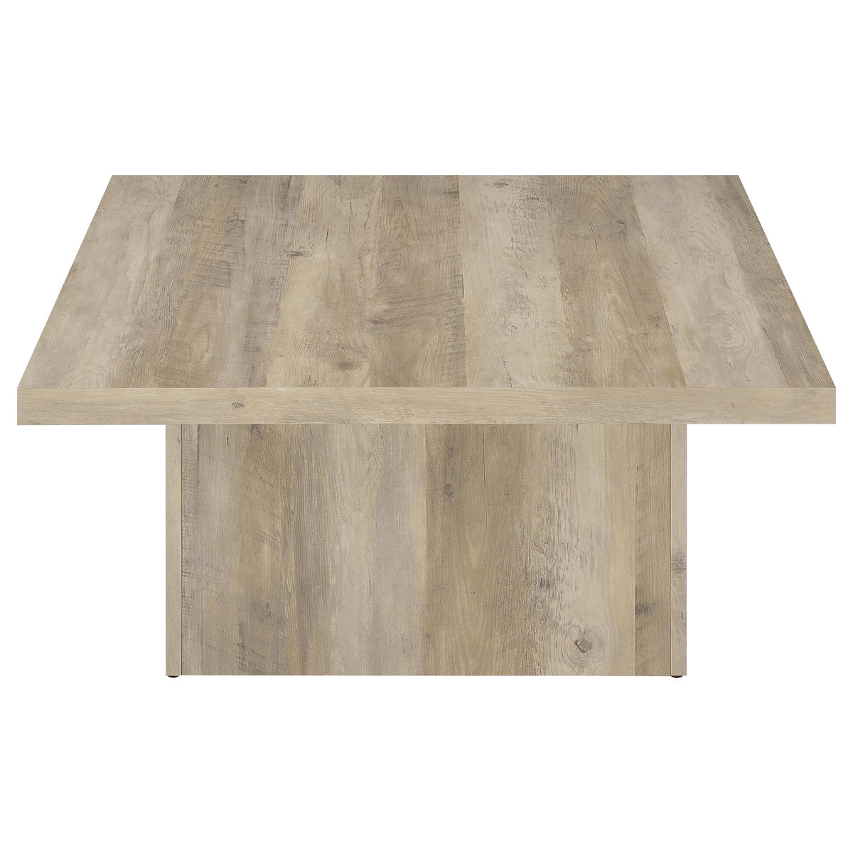 Devar Square Plinth Coffee & End Tables - Rustic Distressed Pine Finish – view 9