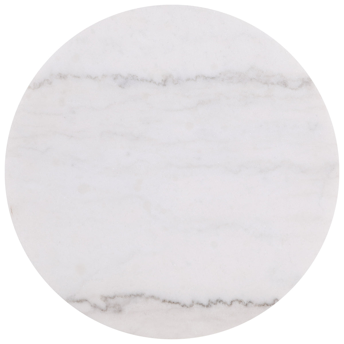 Jason Round White Marble Top Coffee Table & End Table Sets - Reeded Drum Base in Greige with Gold Ring – view 13
