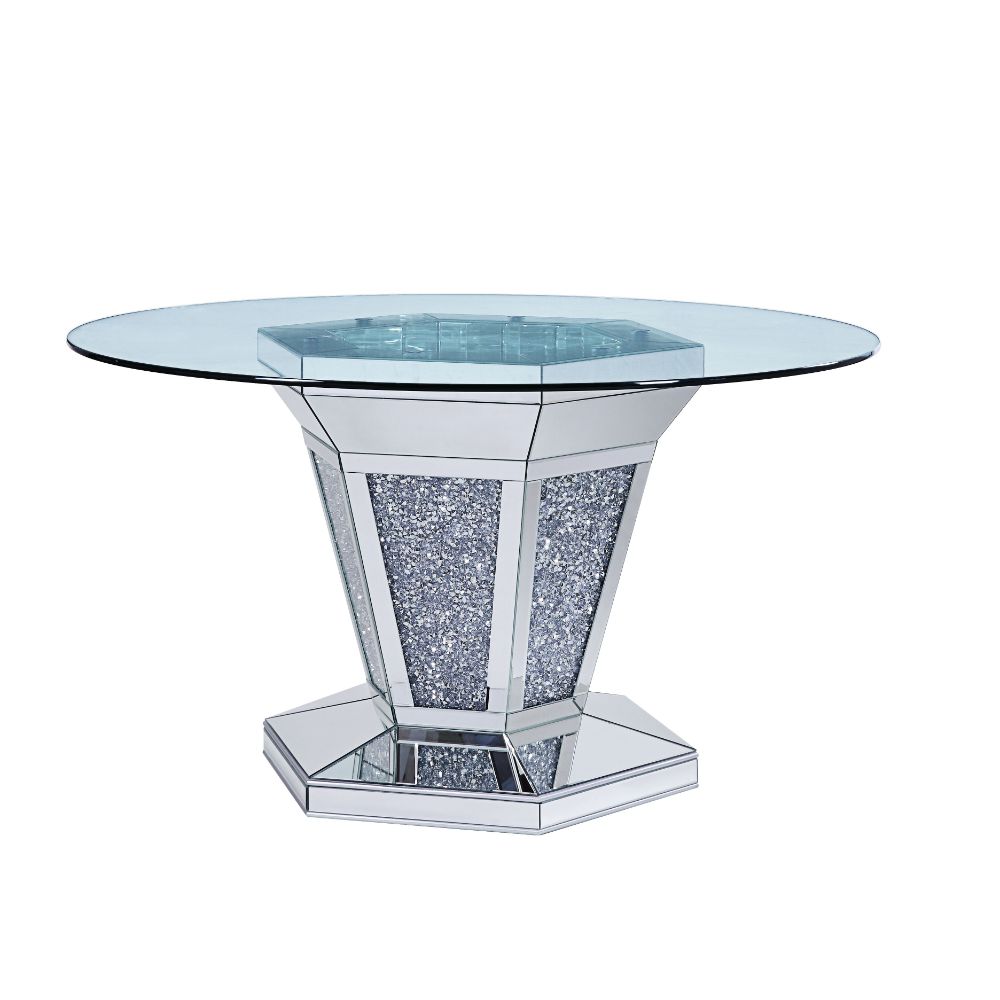 Noralie Round Glass Dining Table
