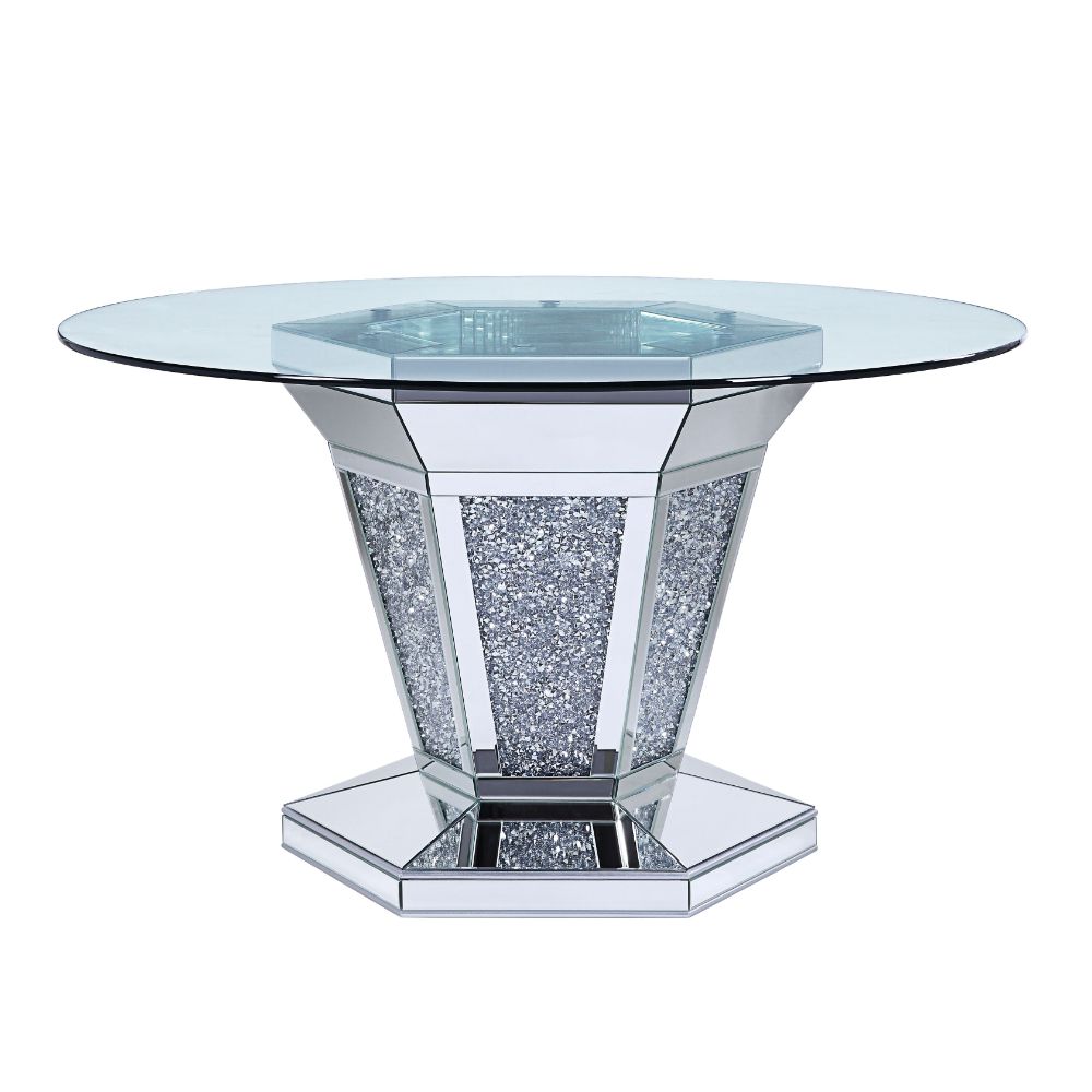 Noralie Round Glass Dining Table