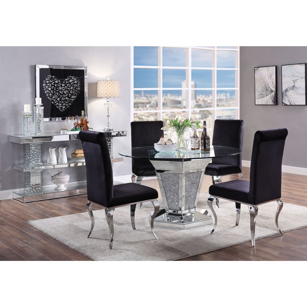 Noralie Round Glass Dining Table