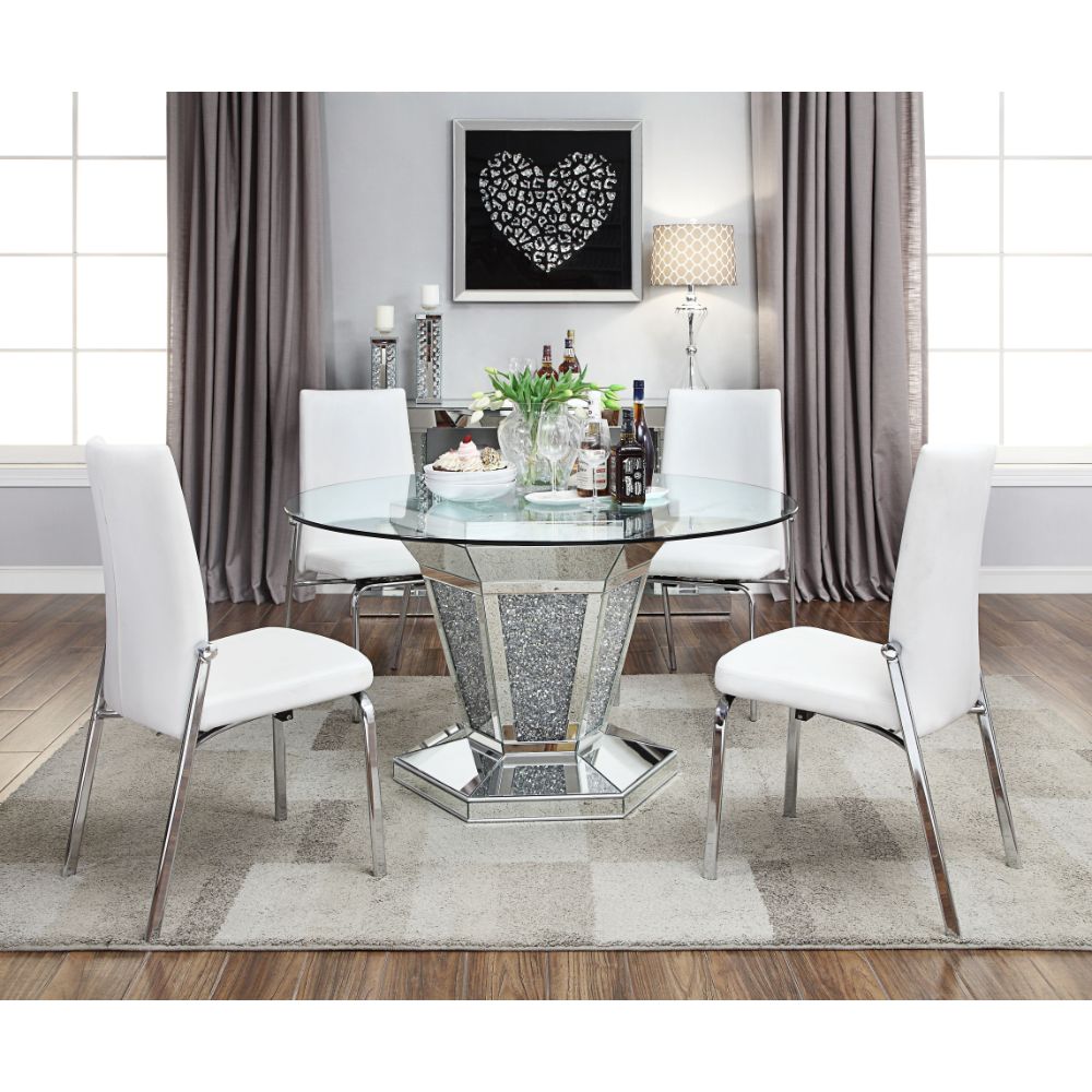 Noralie Round Glass Dining Table