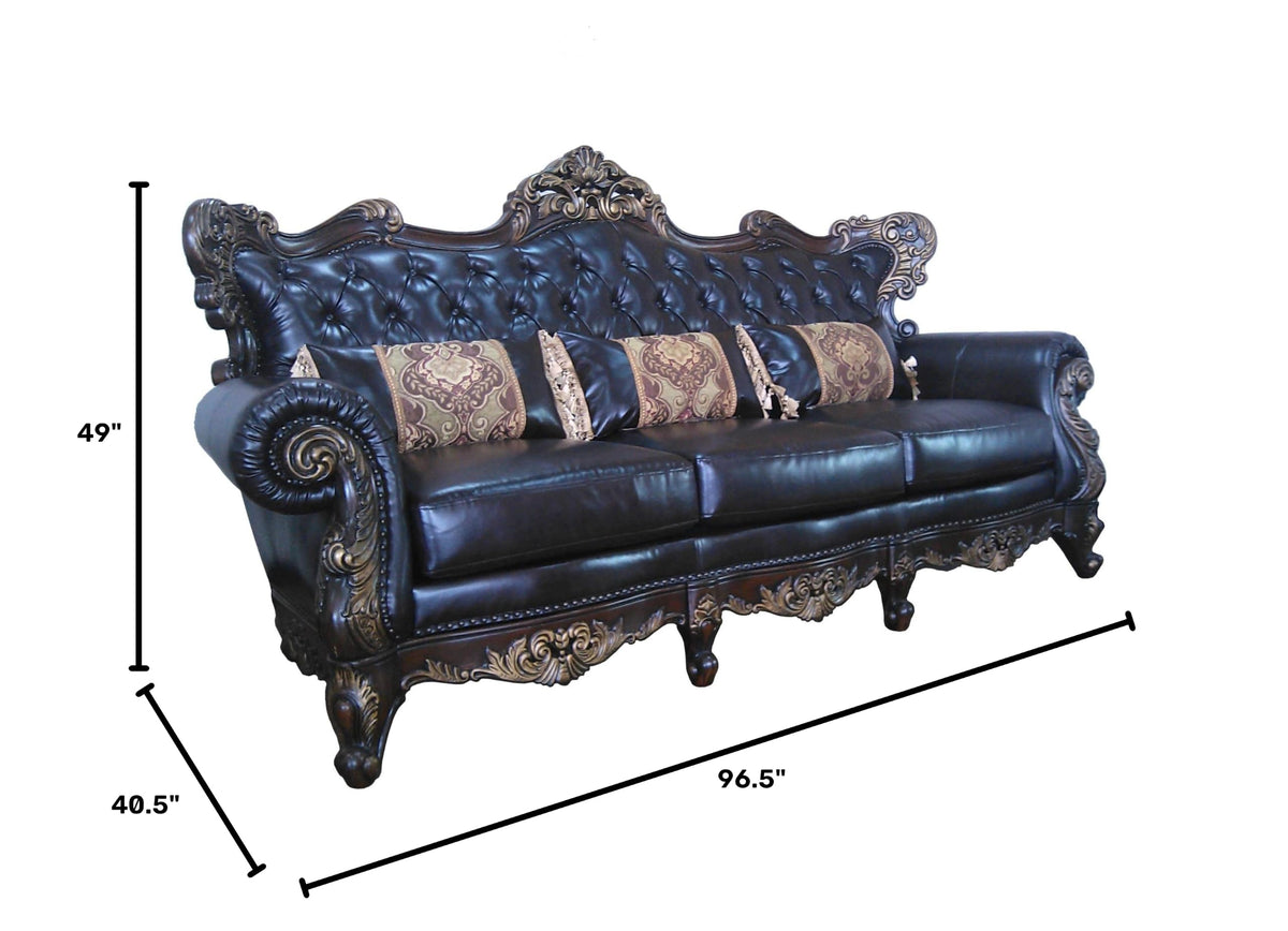 Britney Rich Cherry Sofa & Loveseat Set — product view 2