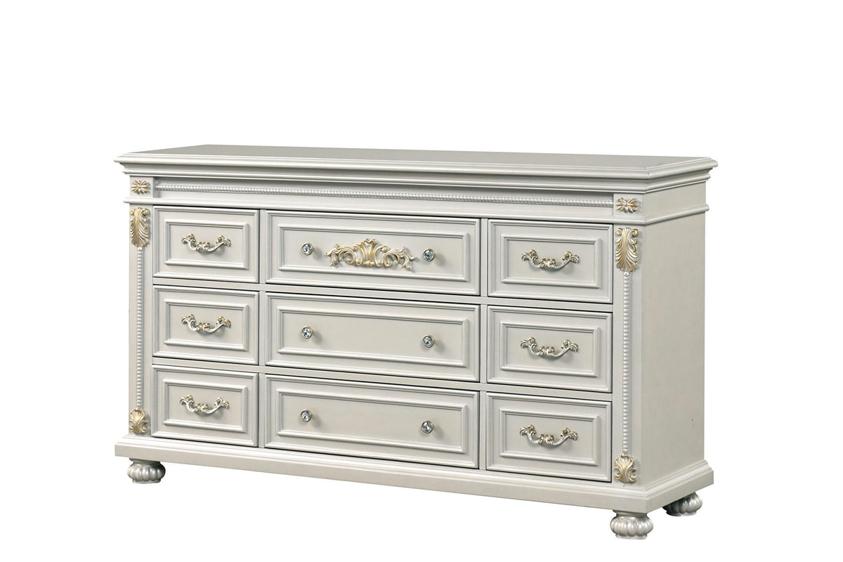 Destiny Pearl White Bedroom Set β Queen & King β product view 5