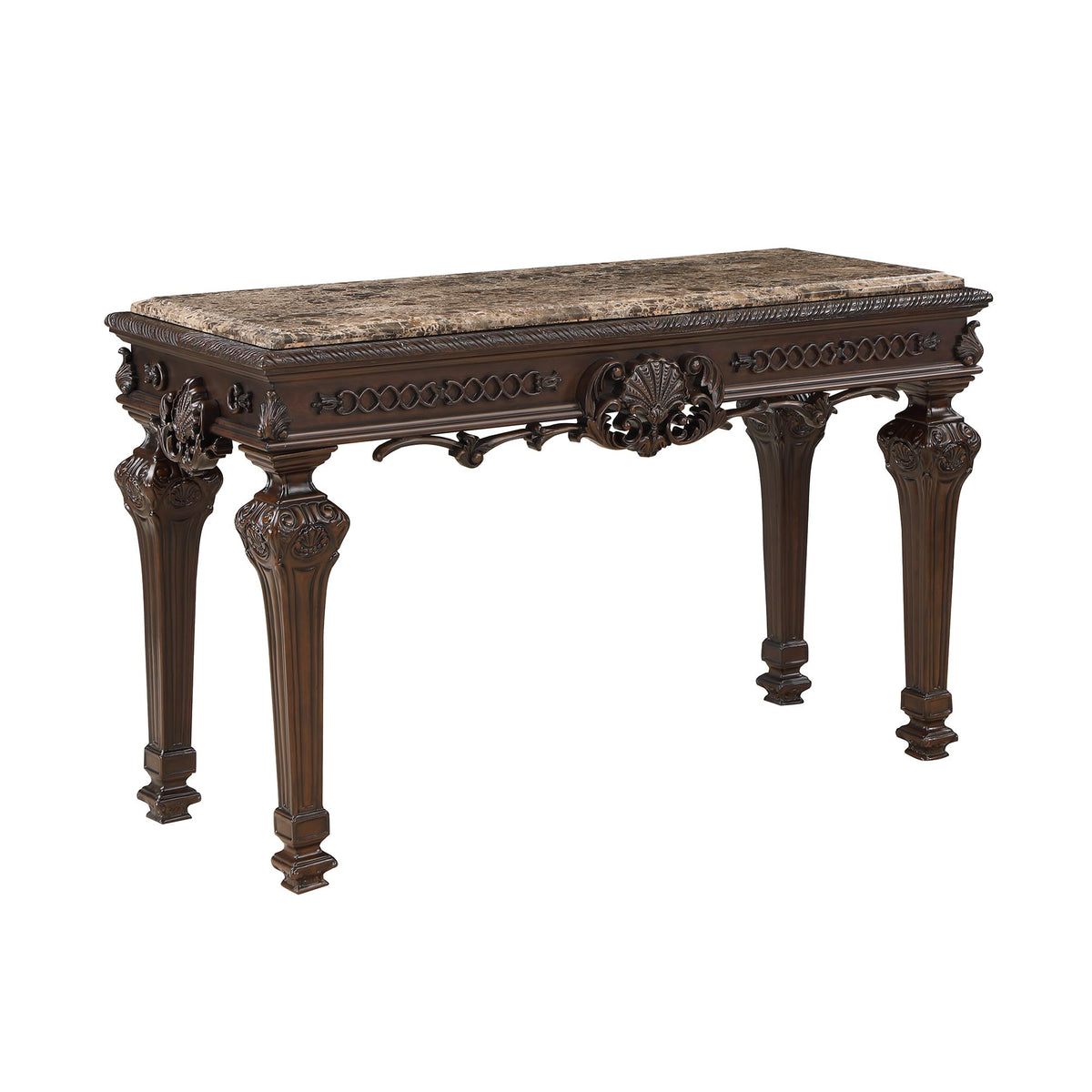 Tuscany 54" Traditional Rectangle Console Table - angle view