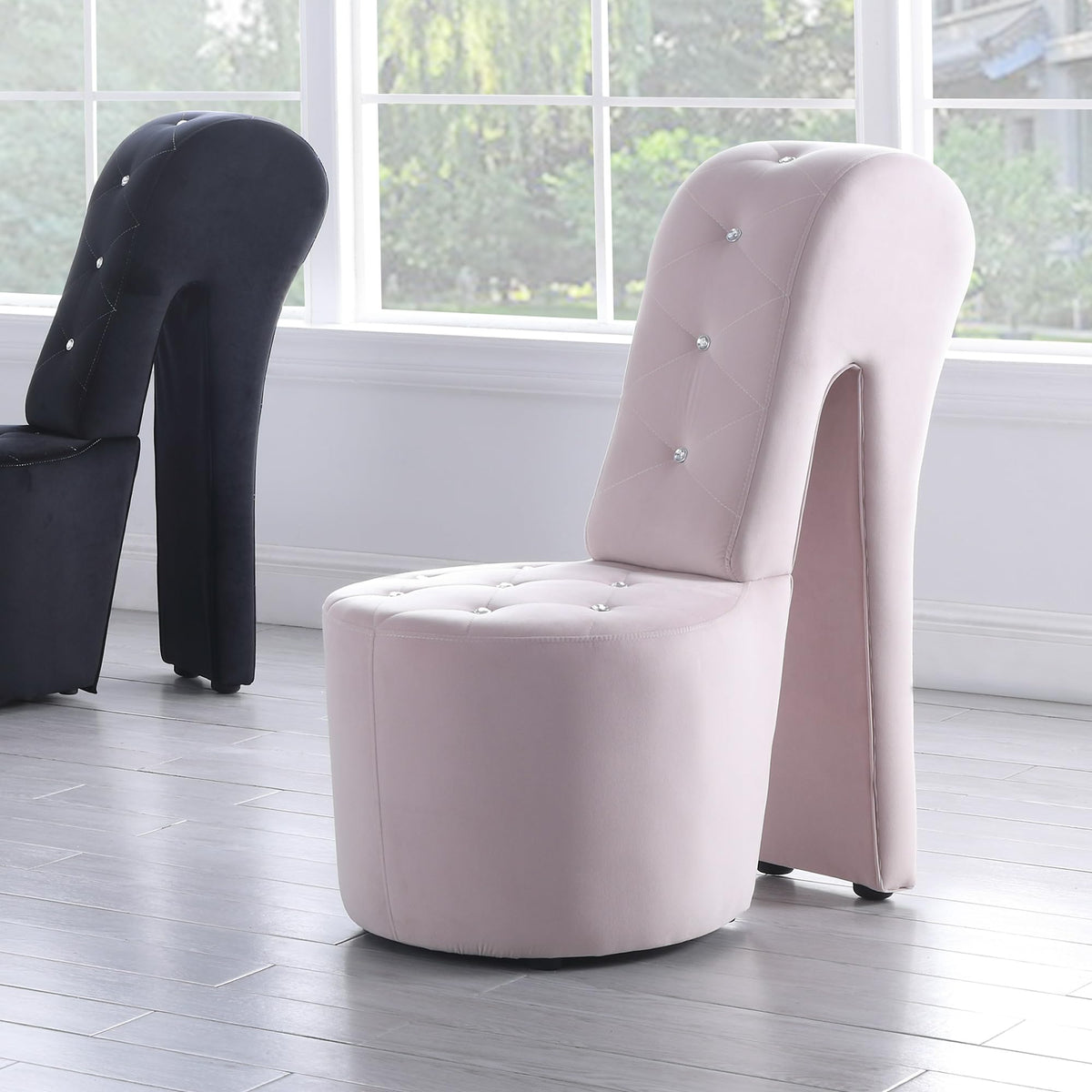 Tristam 40" Modern Glam High Heel Lounge Chair - detail view
