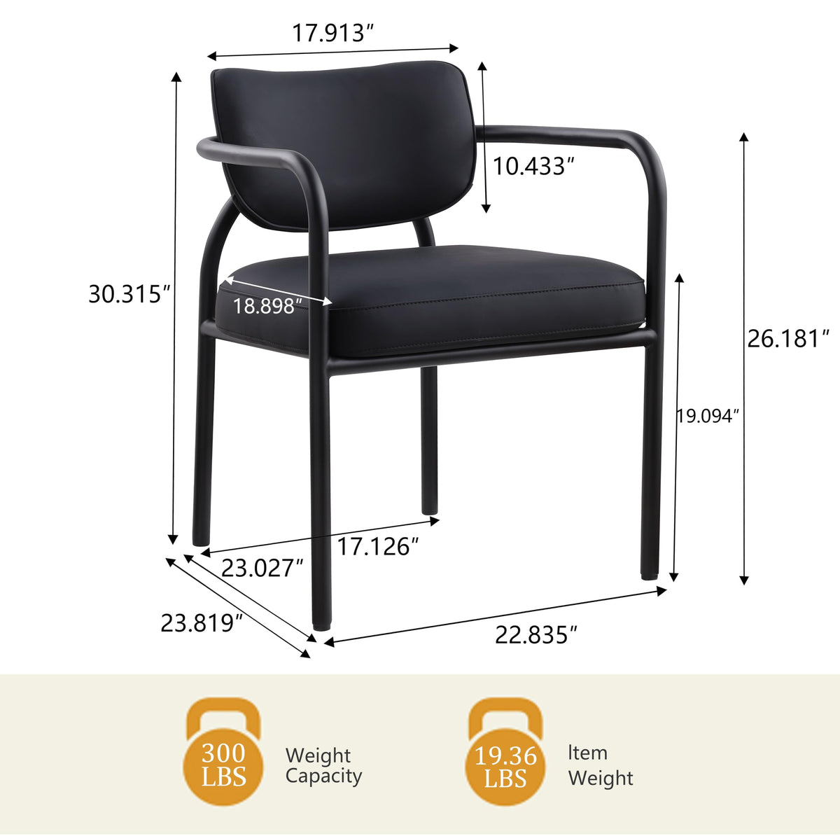 Recency Mid-Century Modern Dining Chairs - side view