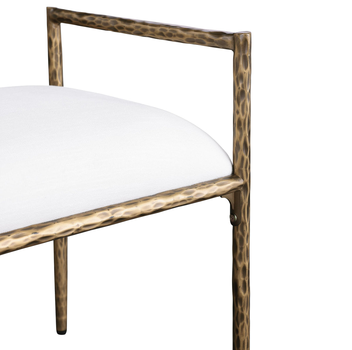 Rocento Modern Industrial Accent Upholstered Entryway Bench - angle view