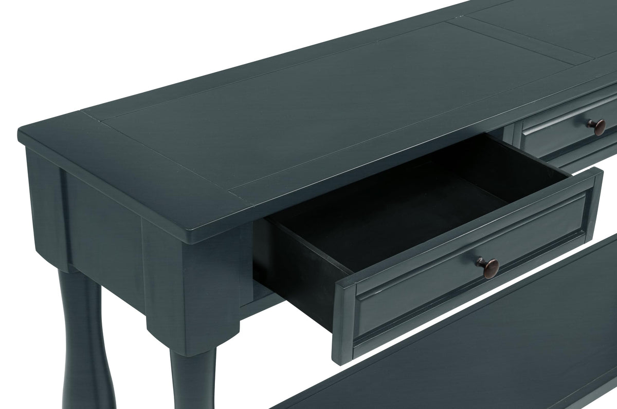 Delphina 63" Rectangular Transitional Console Table -Deep Sea Dive - detail view