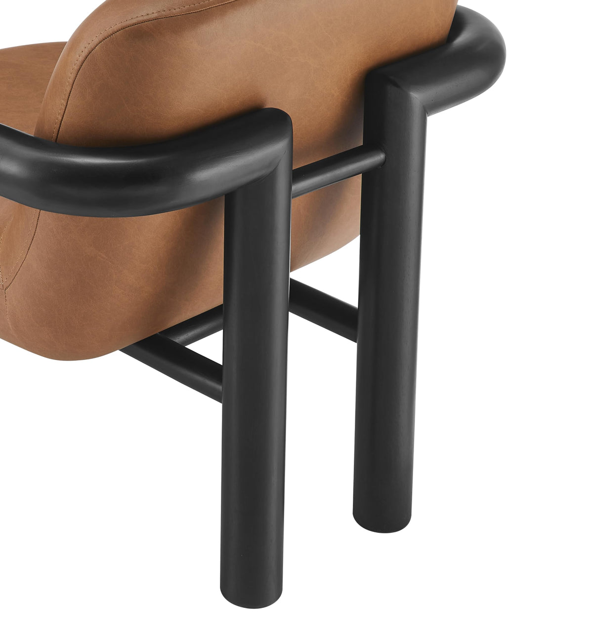 Tapporo Mid-Century Modern Accent Chair in Black - front view