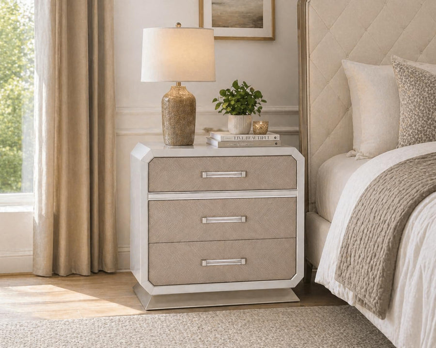 Dior Two-Tone Wood Nightstand