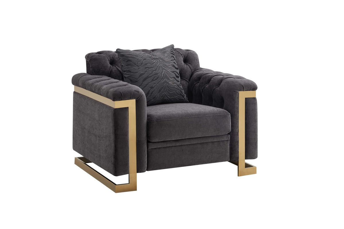 Riya Gray Accent Chair — product view 1