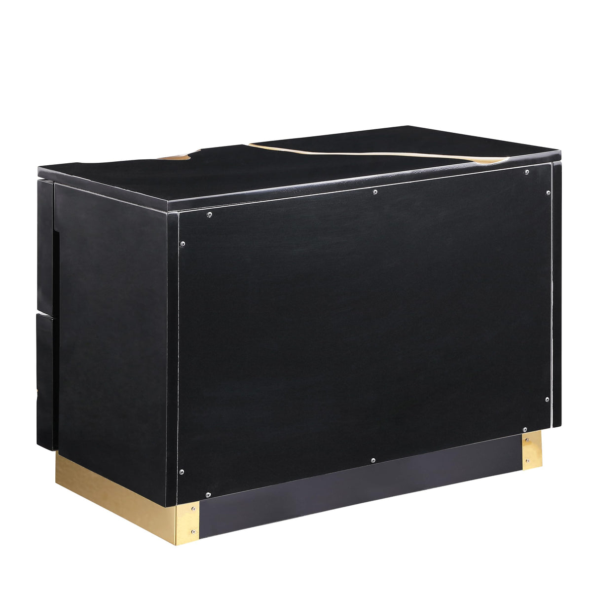 Trevello Modern Contemporary High-Gloss Lacquered Right Nightstand - close-up