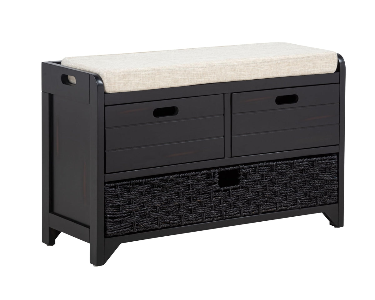 Delport 32" Transitional Modern Wooden Storage Bench