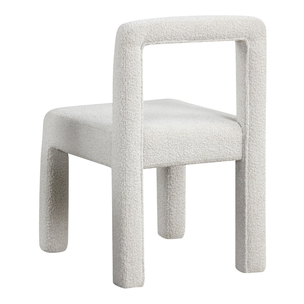 Courtney Contemporary Boucle Upholstered Armless Dining Chair - detail view