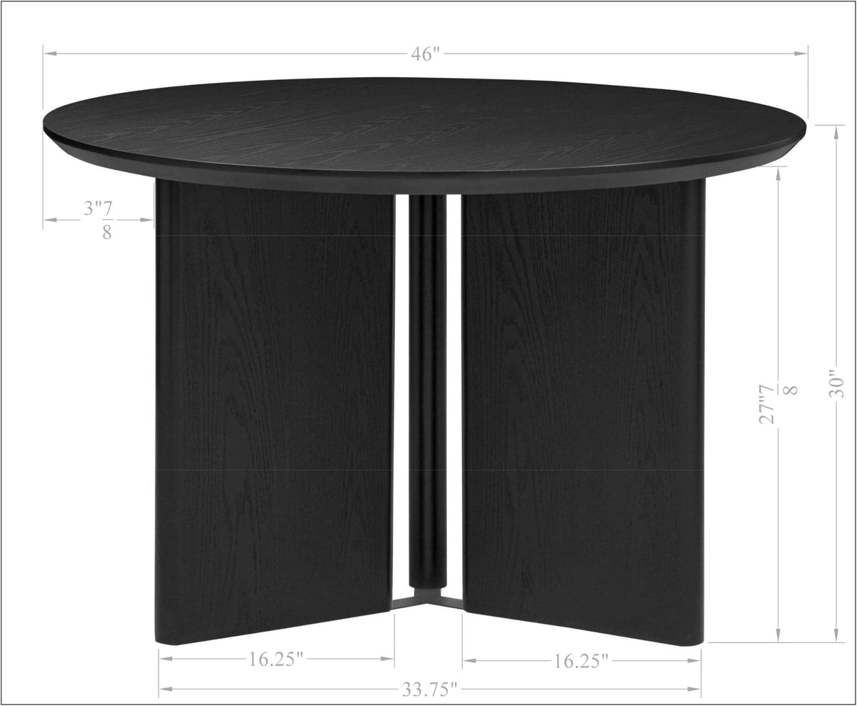 Dillon 46" Round Dining Table - front view