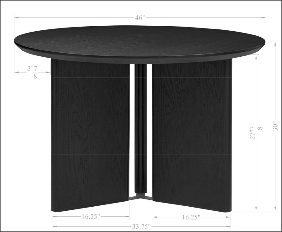 Dillon 46" Round Dining Table - Black