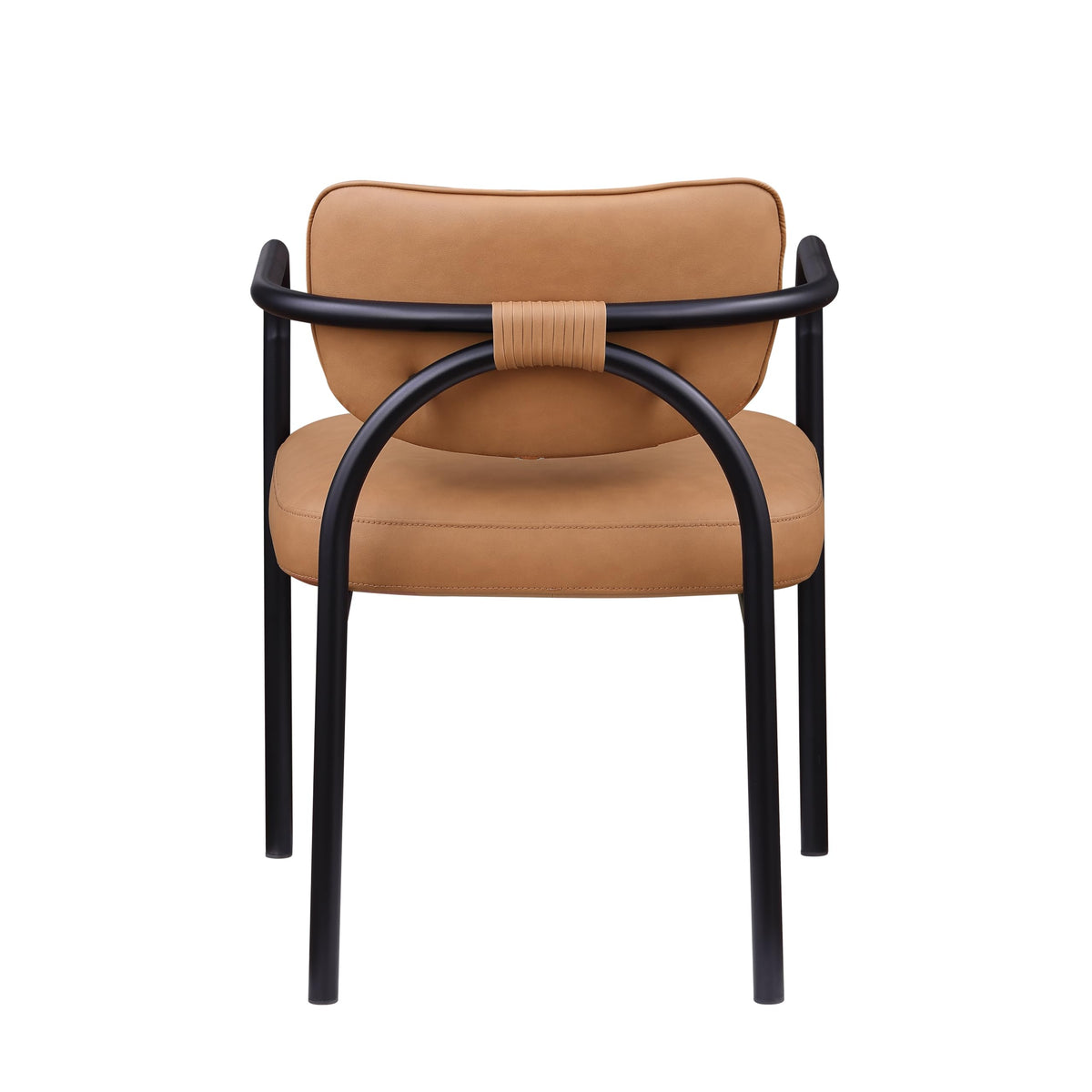 Recency Mid-Century Modern Dining Chairs - detail view - Cognac