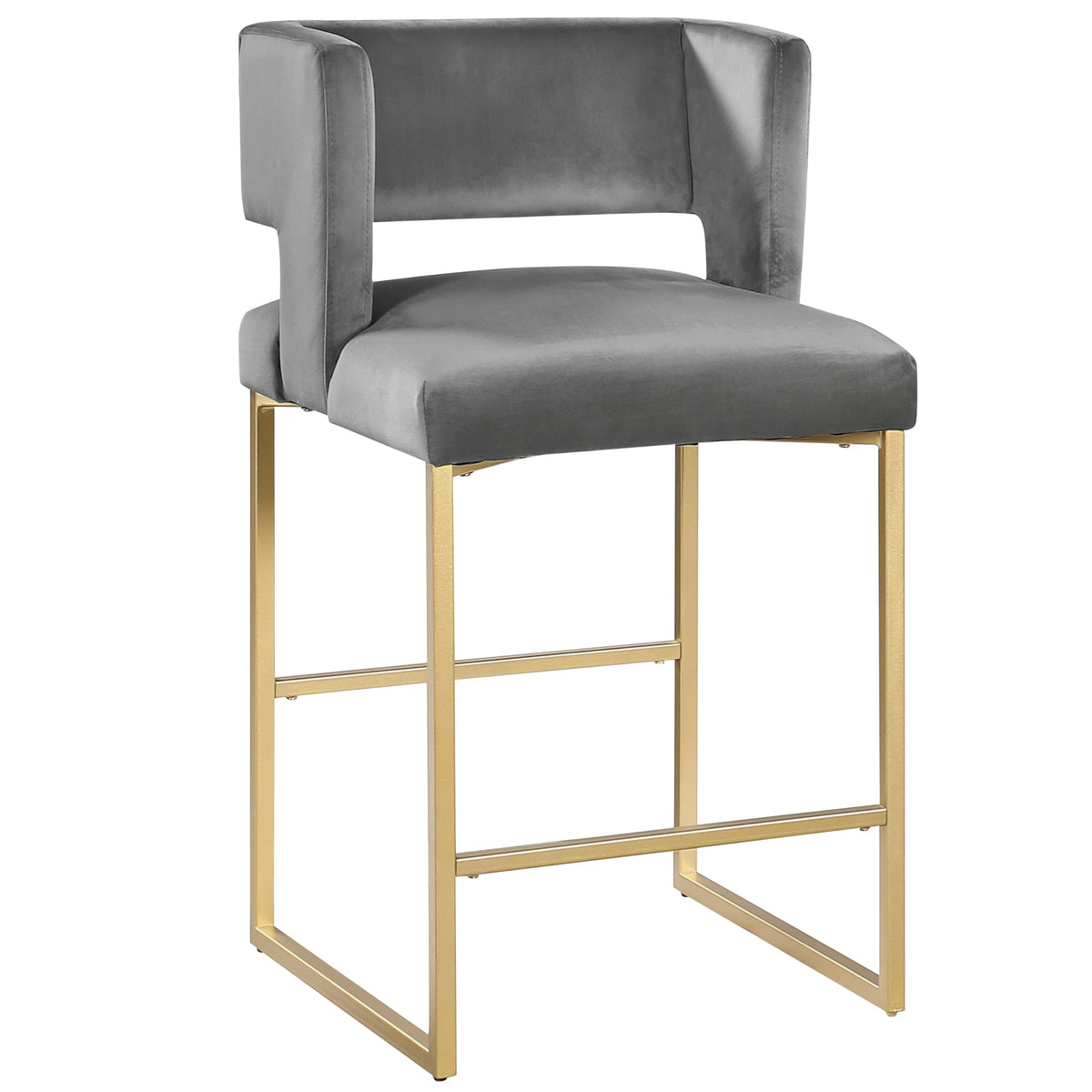 Leonard 36" Velvet Counter Height Stool - detail view