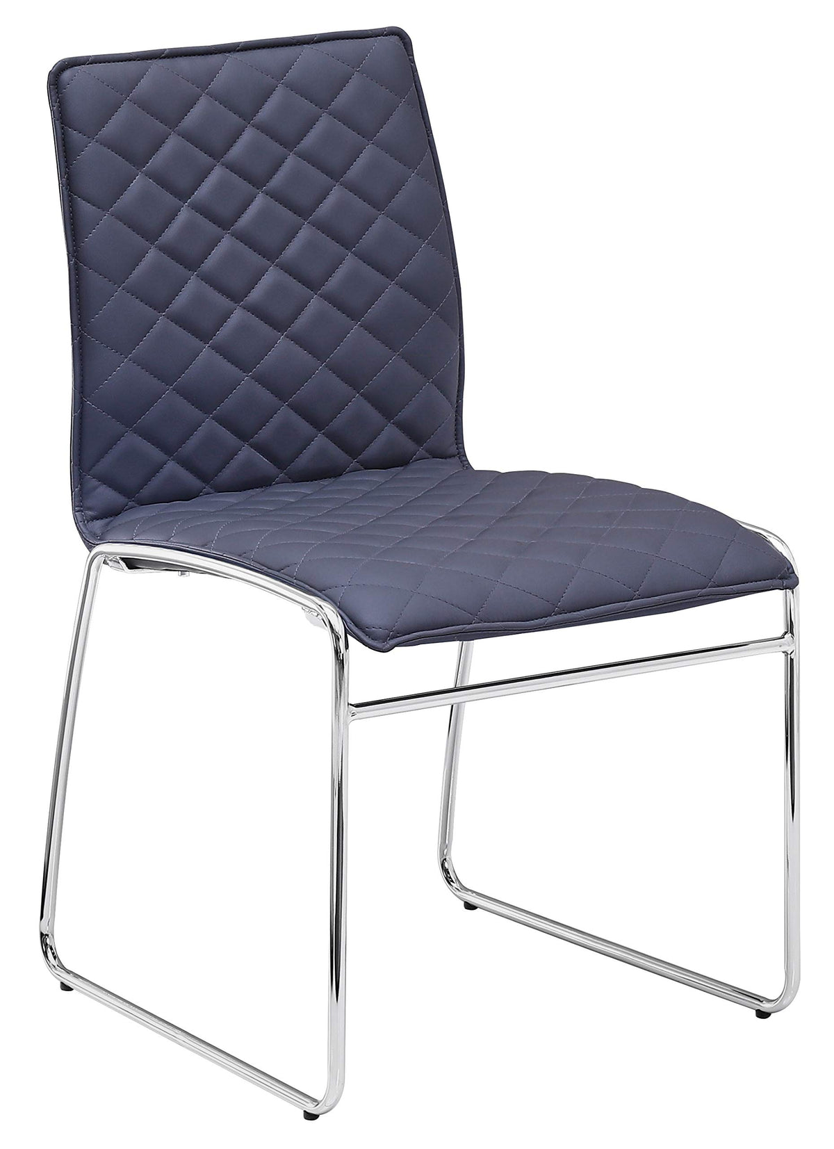 Tarina 5 Pcs Round Glass Top Dinette Set in Grey - front view