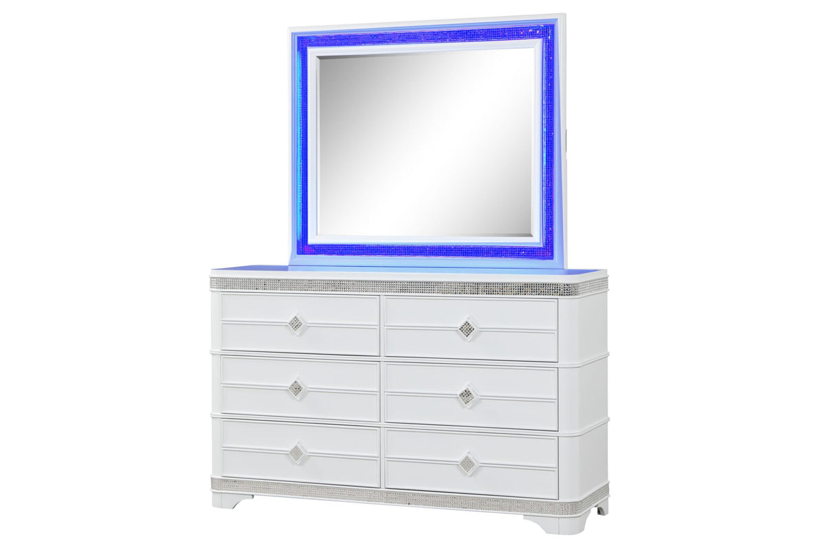 Amani White Bedroom Set β Queen & King β product image 7