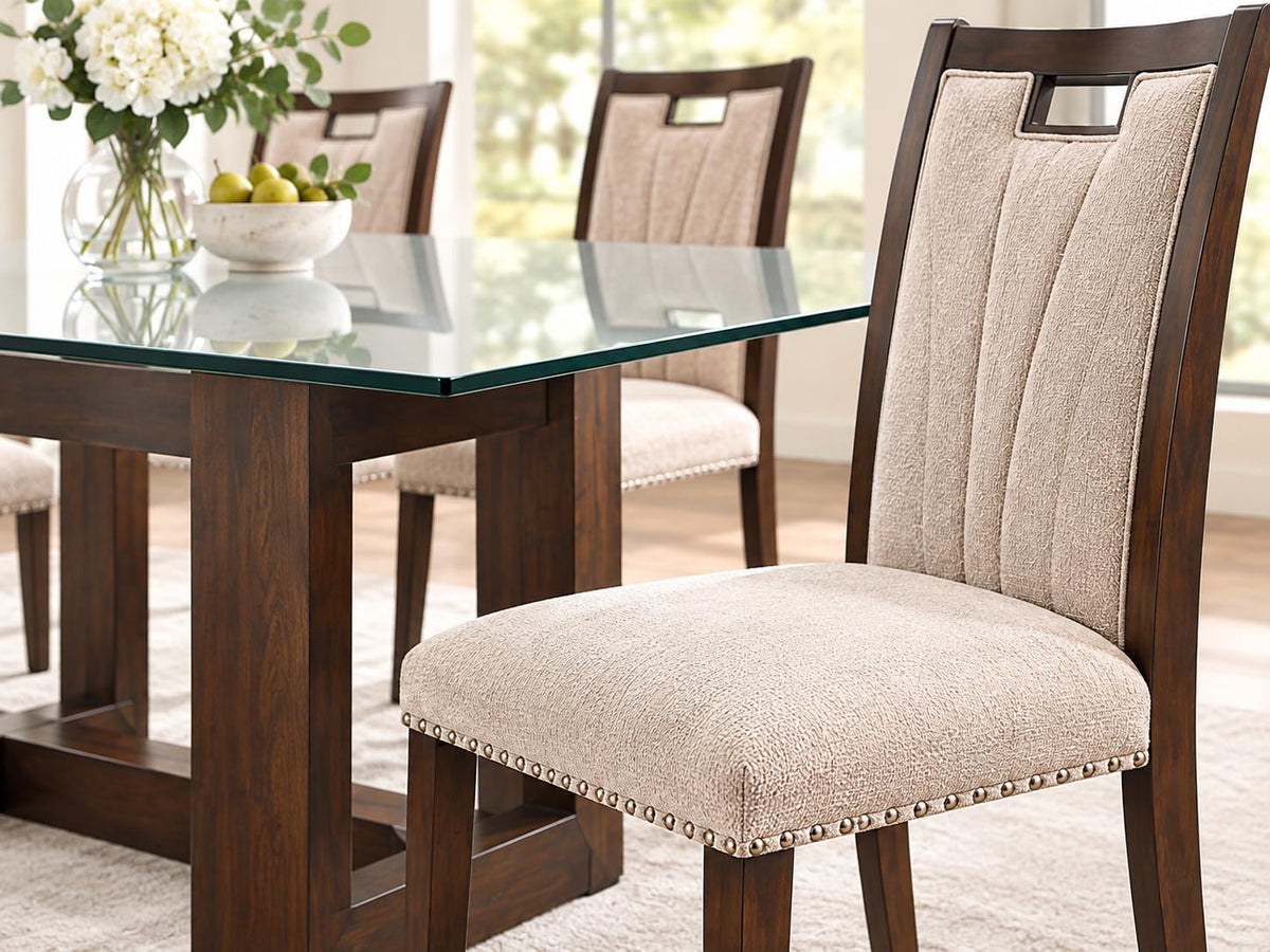 Leah Beige 7-Piece Dining Set — product view 2