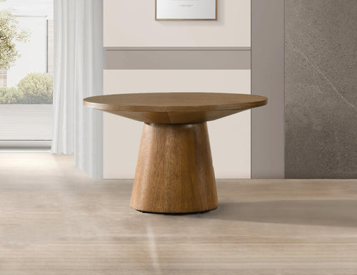 Terra 29" Round Pedestal Coffee Table in Walnut