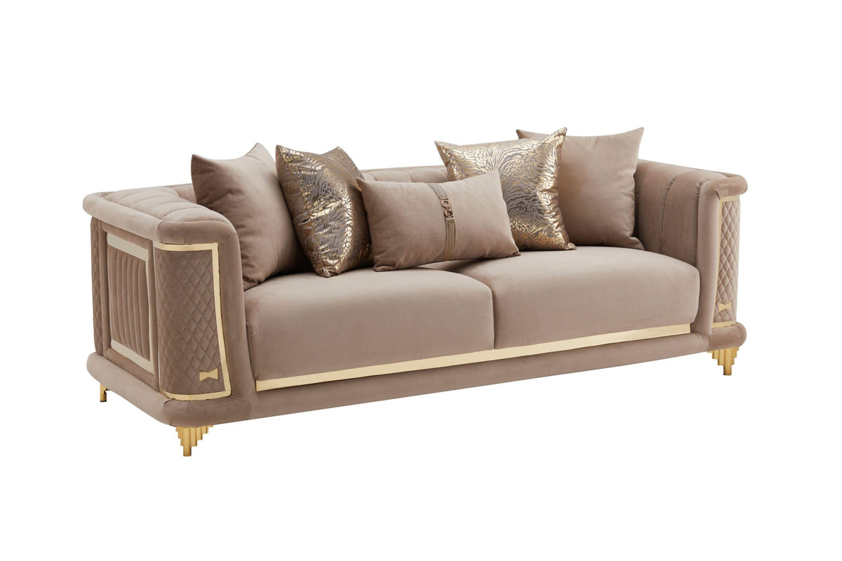Kate Mauve Sofa & Loveseat Set — product view 2
