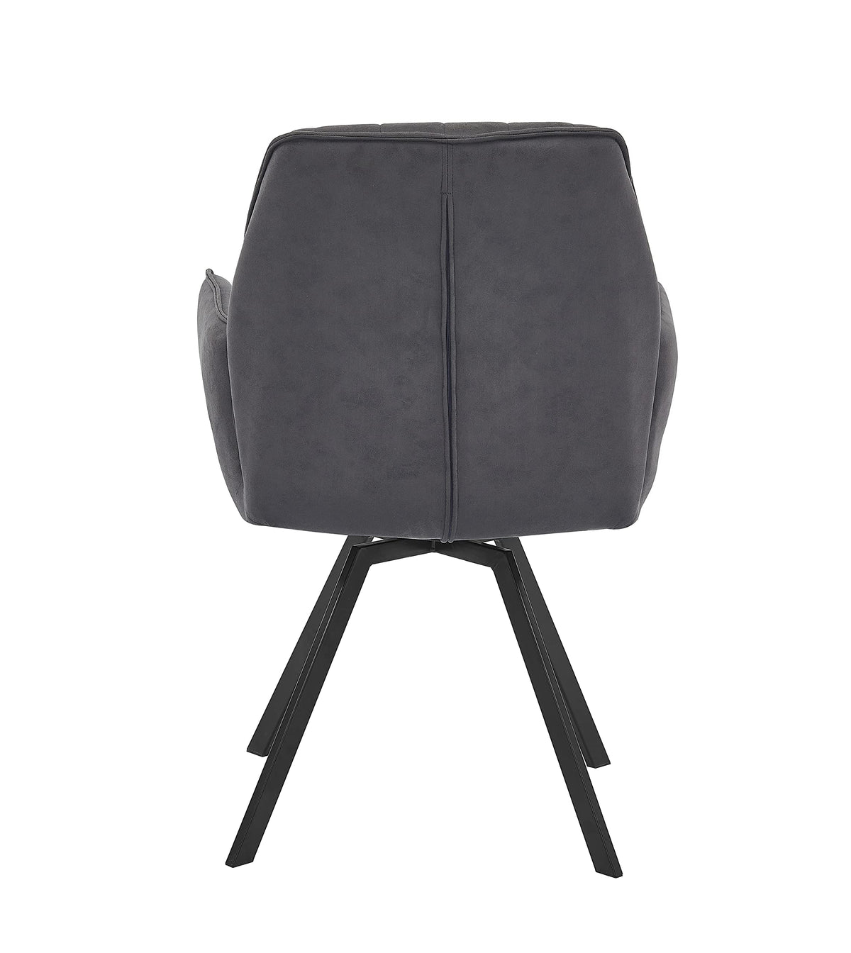 Chidimma 19" Swivel Dining Arm Chair in Gray - room setting