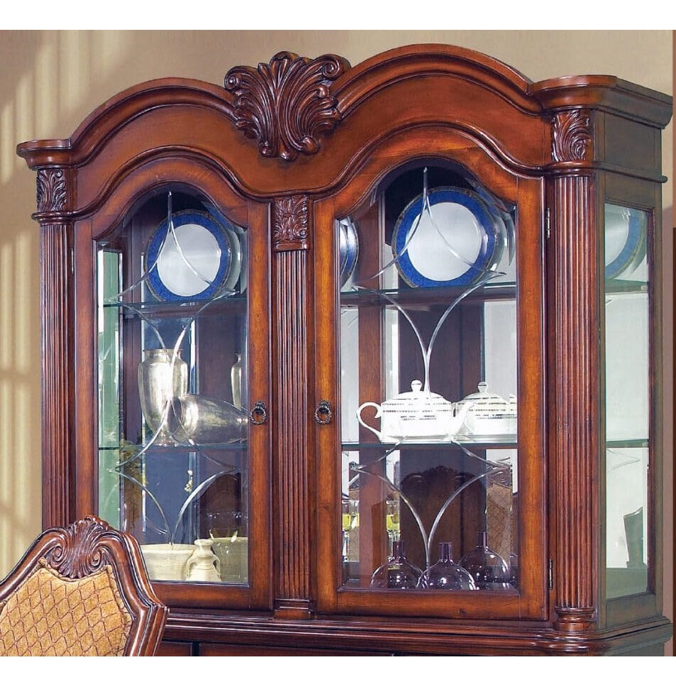 Cosmos Furniture Veronica 9PC Cherry Dining Set with Buffet & Hutch