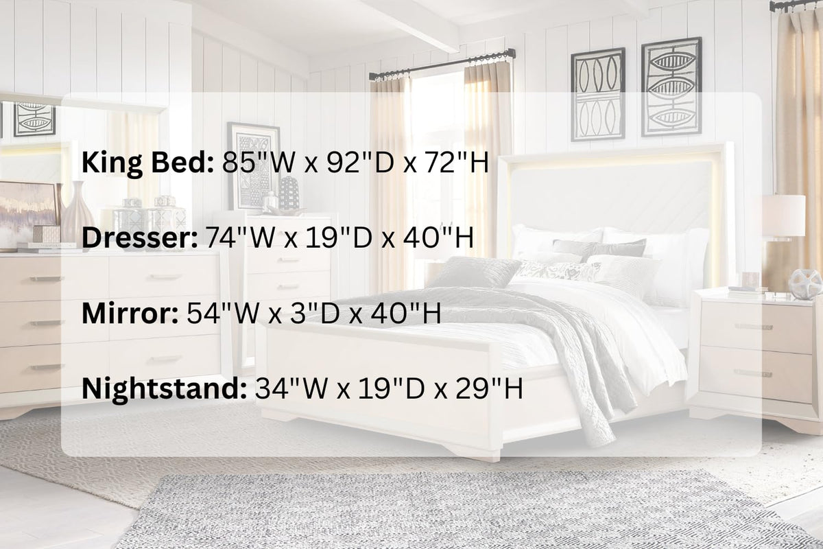 Milan Ash White Bedroom Set β Queen & King β product view 6