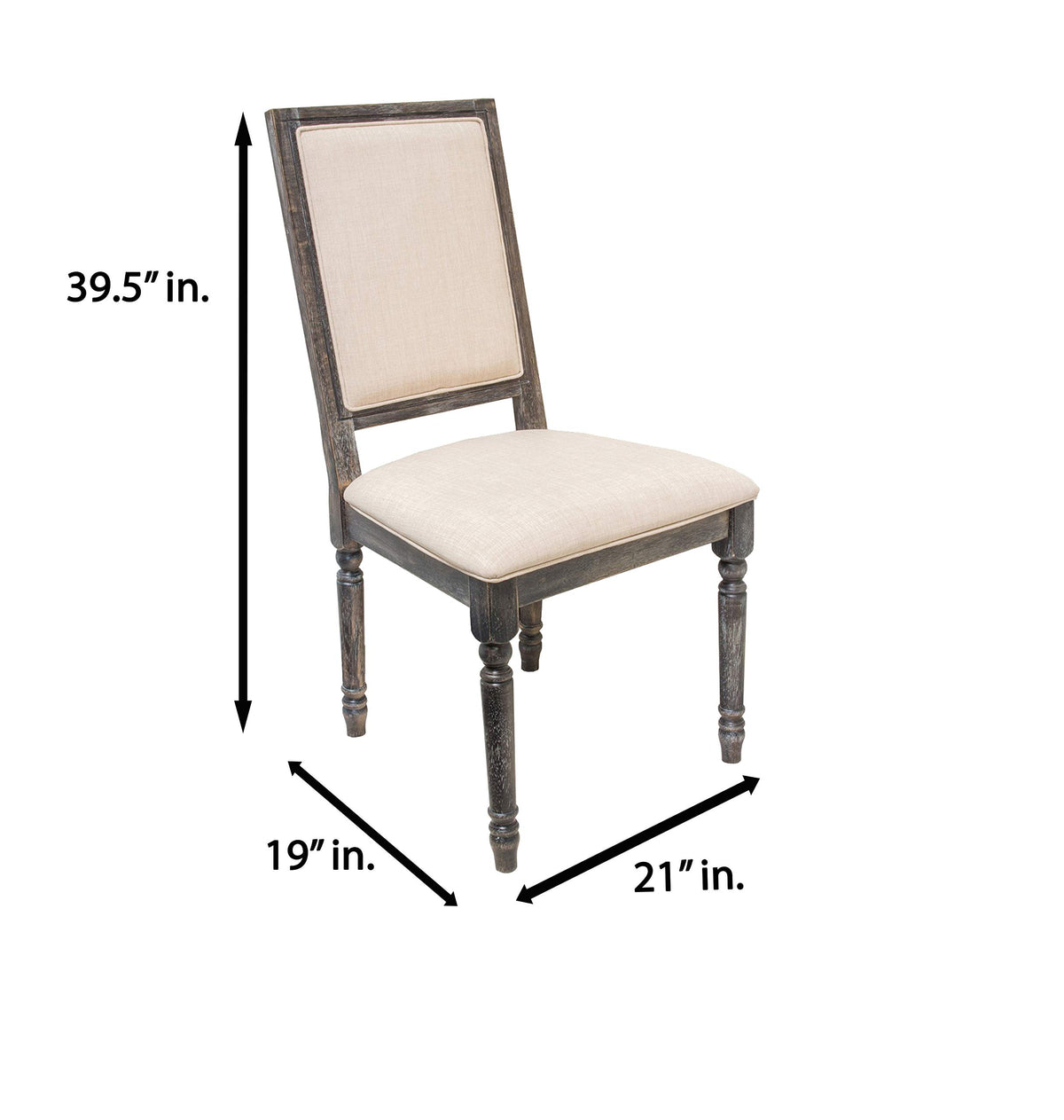 Farmhouse Upholstered Dining Chair - side view