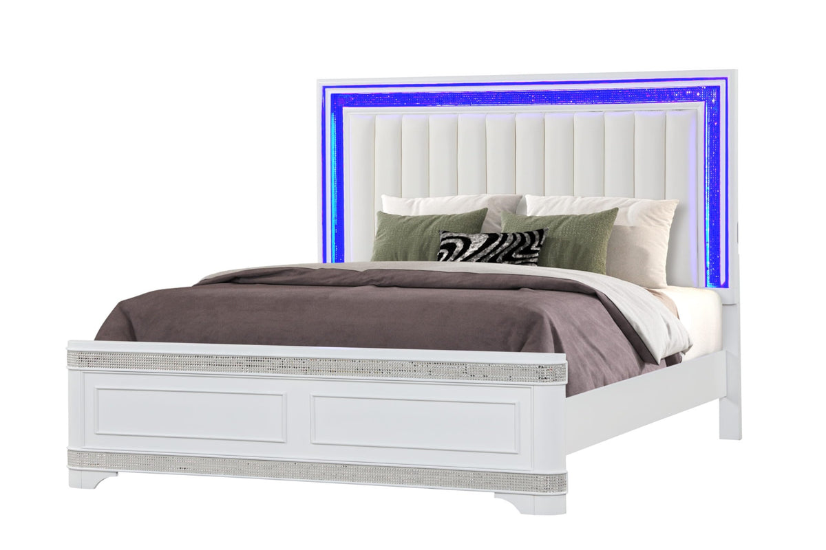 Amani White Bedroom Set β Queen & King β product image 3