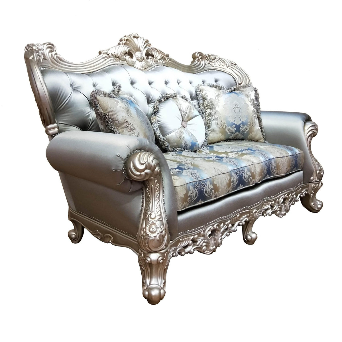 Ariel Champagne Sofa & Loveseat Set — product image 5