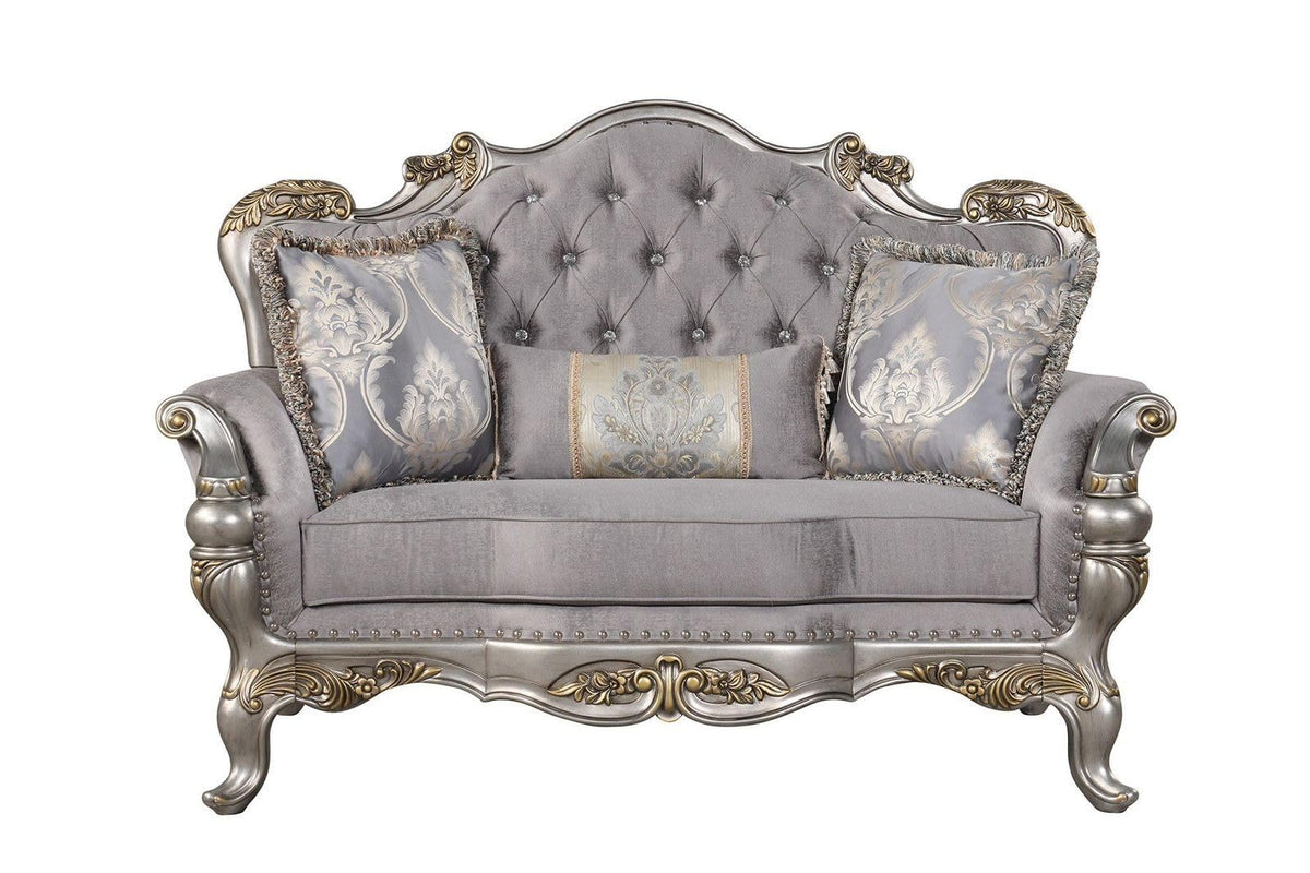 Violet Silver Sofa & Loveseat Set — product view 3