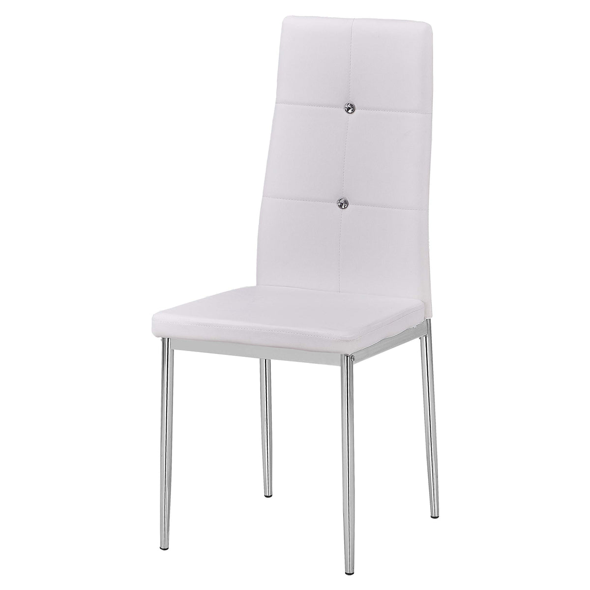Chapman Modern Mid-Century 5 Pcs Round Dining Set in White - detail view