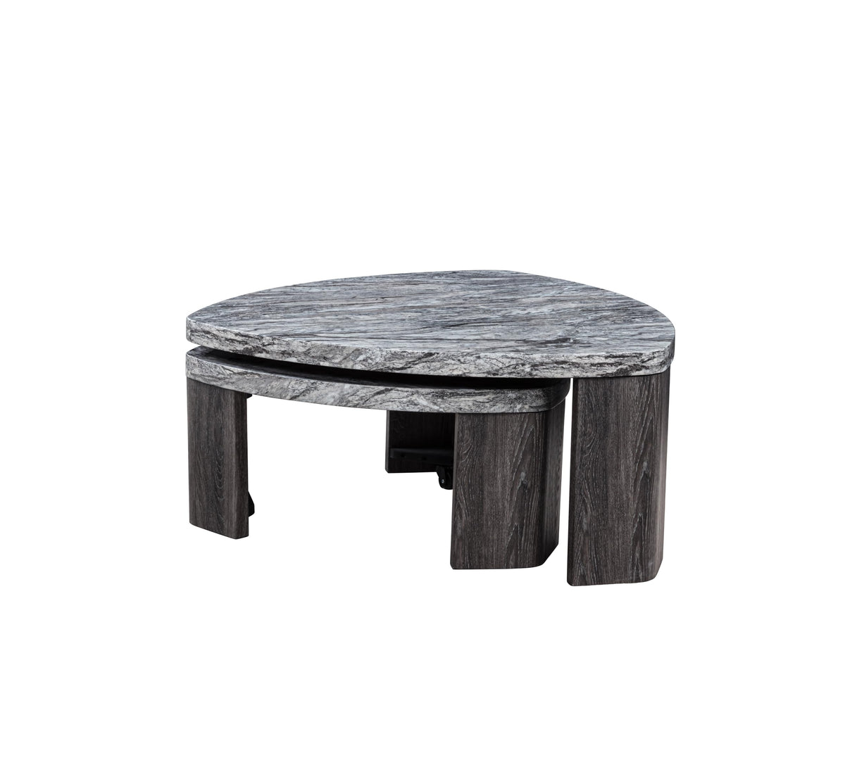 Tvoro 2-Piece Swivel Nesting Coffee Table Set